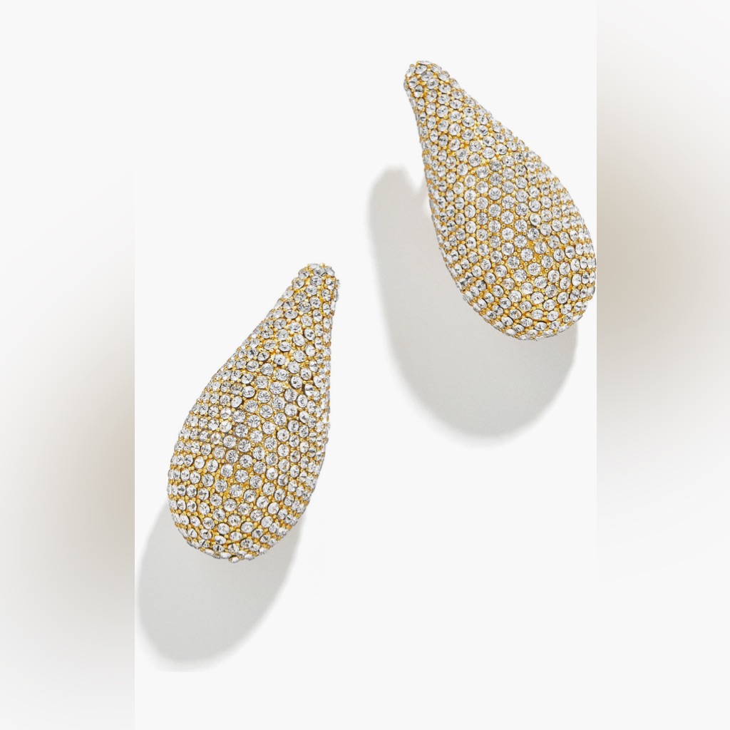Baublebar Ella Teardrop Statements Earrings Brand New GoldCrystal52